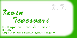 kevin temesvari business card